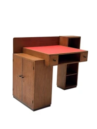 Art Deco Modernist Desk by P.E.L. Izeren for De Genneper Molen, 1920s 1